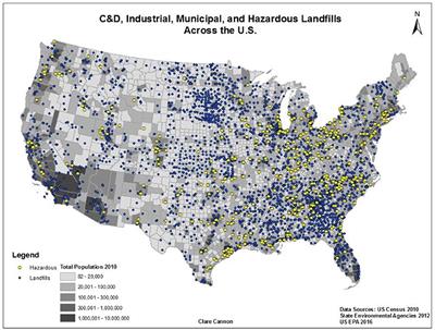 Intersectional and Entangled Risks: An Empirical Analysis of Disasters and Landfills